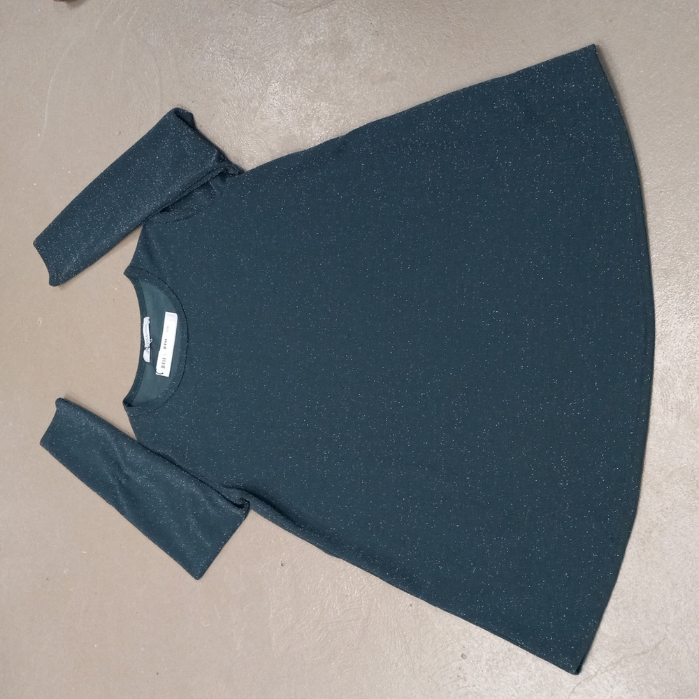 Arianna By Howard's Shimmery Emerald Colored Shirt /Dress With Pockets